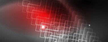 Parlak neon techno şablonu. Neon hatları arka plan, 80s tarzı lazer ışınları