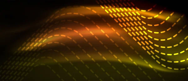 Neon kvadratiska former linjer på glödande ljus bakgrund — Stock vektor