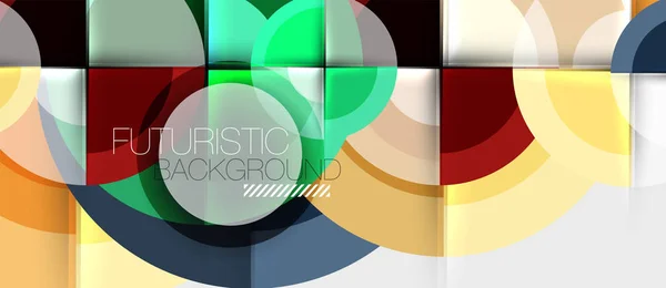 Circular geometrical design template — Stock Vector