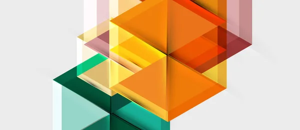 Geometrisches Dreieck und sechseckiger abstrakter Hintergrund, Vektorillustration — Stockvektor