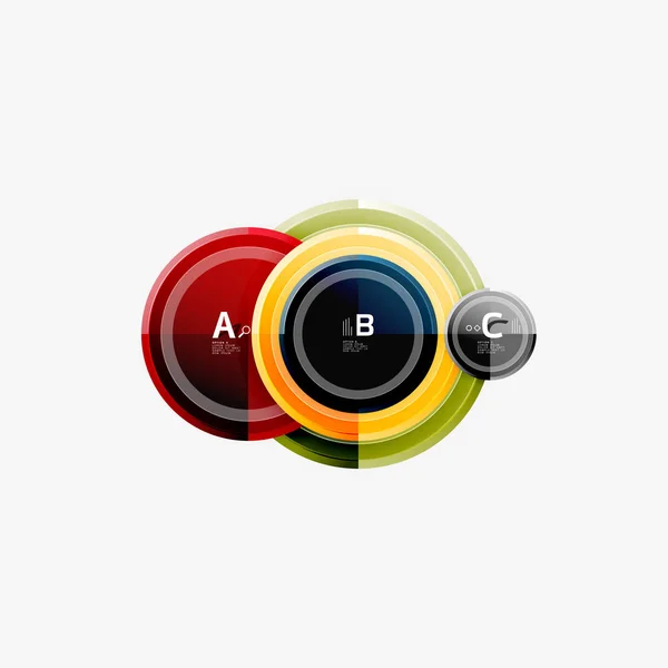 Modèle circulaire, composition des cercles abstraits — Image vectorielle