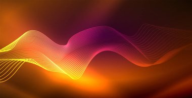 Neon çizgiler parlak parlayan arka plan