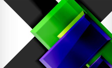 Parlak renkli kare şekil blokları geometrik arka plan