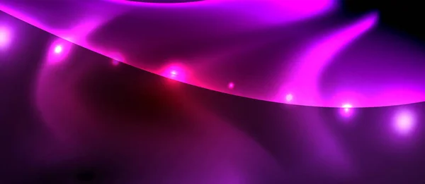 Neon Color Wave lijnen abstracte achtergrond, Magic techno futuristische licht — Stockvector