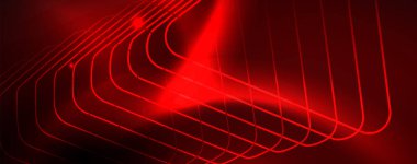 Neon parlayan techno hatları, Hi-Tech futuristik soyut arka plan şablonu, vektör