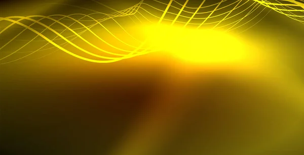 Neon våg bakgrund — Stock vektor