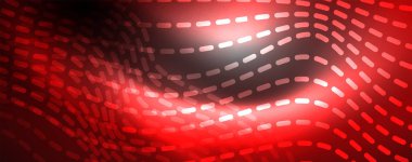 Neon vektör dalga hatları soyut arka plan, sihirli futuristik techno tasarım