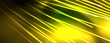 Vektör Neon ışık hatları kavramı, soyut arka plan