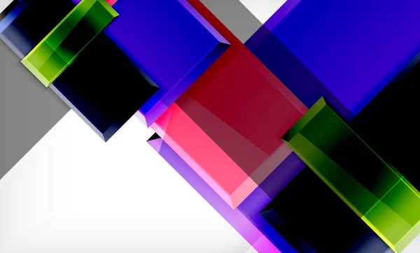 Färgglada kvadrat och rektangel block bakgrund — Stock vektor