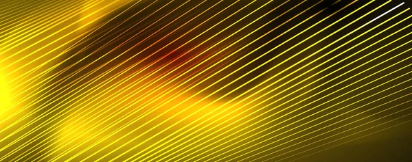 Glanzende kleur neon licht met lijnen, abstract behang, glanzende beweging, magische ruimte licht. Techno abstracte achtergrond — Stockvector