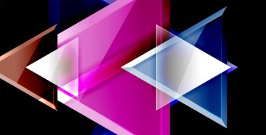 Parlak parlak üçgenler arka plan