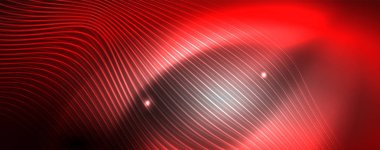 Neon vektör dalga hatları soyut arka plan, sihirli futuristik techno tasarım