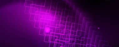 Parlak parlayan tasarım arka plan, Neon tarzı hatları, teknoloji kavramı, vektör