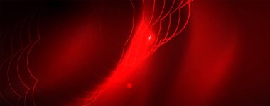 Neon parlayan techno hatları, Hi-Tech futuristik soyut arka plan şablonu, vektör