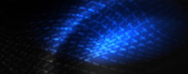 Karanlıkta dumanlı parlayan dalgalar. Neon renkli ışık ve dalgalı çizgiler ile koyu soyut arka plan. Vektör