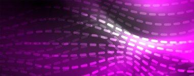 Neon vektör dalga hatları soyut arka plan, sihirli futuristik techno tasarım