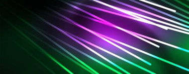 Vektör Neon ışık hatları kavramı, soyut arka plan