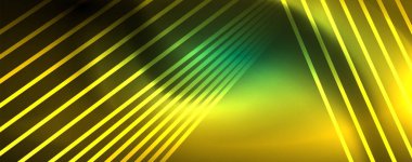 Vektör Neon ışık hatları kavramı, soyut arka plan