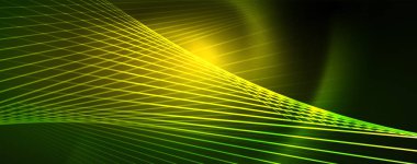 Vektör Neon ışık hatları kavramı, soyut arka plan