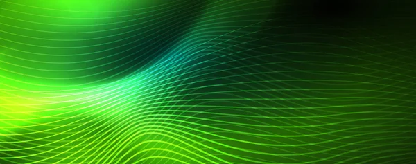 Parlak neon vektör dalga çizgi soyut arka plan, hareket kavramı