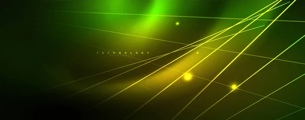 Vector Neon linii światła koncepcji, streszczenie tła — Wektor stockowy