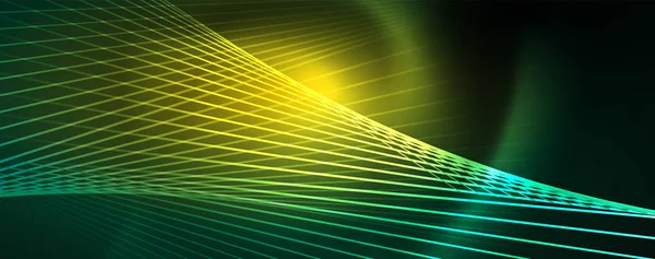 Vector Neon linii światła koncepcji, streszczenie tła — Wektor stockowy