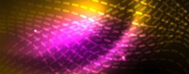 Parlak neon hatları techno Magic futuristik arka plan, sihirli enerji alanı ışık kavramı, soyut arka plan duvar kağıdı tasarım