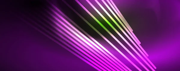 Vector Neon lichtlijnen concept, abstracte achtergrond — Stockvector