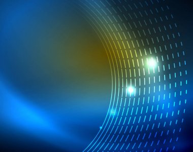 Parlak çevrelerin parlayan soyut arka plan