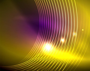 Neon Çemberleri Soyut Arkaplan