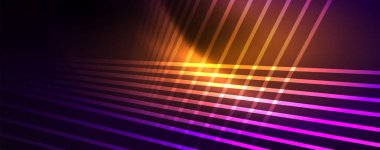 Çizgiler, dış mekan arka planı, parlak ışınları ile renk ışığı