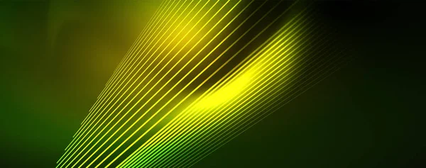 Vector concepto de líneas de luz de neón, fondo abstracto — Vector de stock