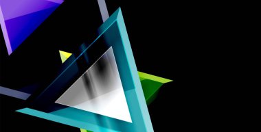 Dinamik üçgen kompozisyon soyut arka plan