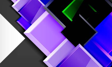 Parlak renkli kare şekil blokları geometrik arka plan