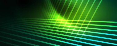 Vektör Neon ışık hatları kavramı, soyut arka plan