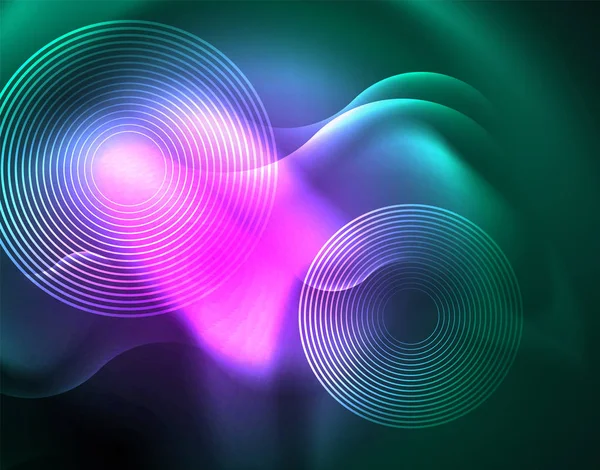 Neonljus vektor abstrakt bakgrund — Stock vektor