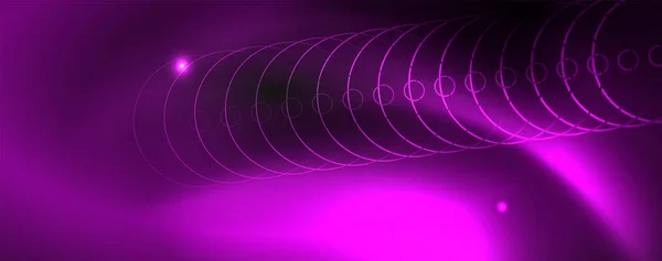 Шини неон техно искушает. Фон из неоновых линий, лазерные лучи 80-х годов — стоковый вектор