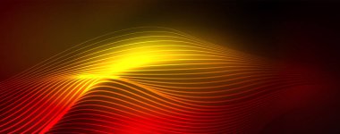 Parlak neon hatları techno Magic futuristik arka plan, sihirli enerji alanı ışık kavramı, soyut arka plan duvar kağıdı tasarım