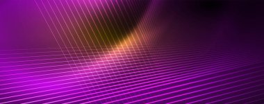 Çizgiler, soyut duvar kağıdı, parlak hareket, sihirli uzay ışığı ile parlak renkli neon ışık. Techno soyut arka plan