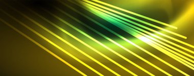 Vektör Neon ışık hatları kavramı, soyut arka plan