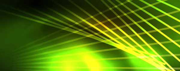 Glänzende Farbe Neonlicht mit Linien, abstrakte Tapeten, glänzende Bewegung, magisches Raumlicht. Abstrakter Techno-Hintergrund — Stockvektor