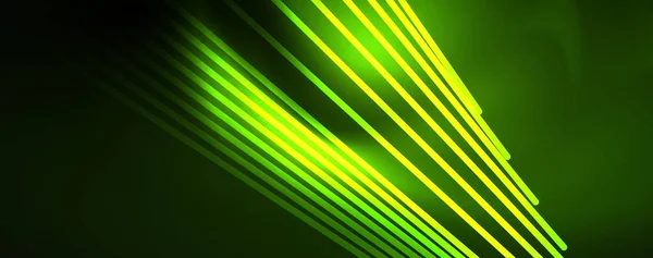 Vektor-Neon-Lichtlinien-Konzept, abstrakter Hintergrund — Stockvektor