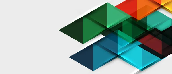 Plantilla de diseño de presentación de negocios moderna geométrica triangular, patrón abstracto para cualquier fondo — Vector de stock