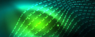 Parlak neon vektör dalga çizgi soyut arka plan, hareket kavramı