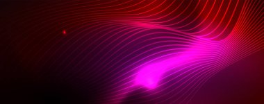 Parlak neon hatları techno Magic futuristik arka plan, sihirli enerji alanı ışık kavramı, soyut arka plan duvar kağıdı tasarım