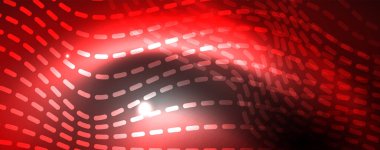 Neon vektör dalga hatları soyut arka plan, sihirli futuristik techno tasarım