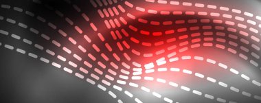 Neon vektör dalga hatları soyut arka plan, sihirli futuristik techno tasarım