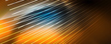 Neon mavi parlak çizgiler, sihirli enerji alanı ışık kavramı, arka plan duvar kağıdı tasarımı