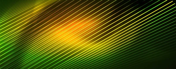 Conceito de linhas de luz neon vetorial, fundo abstrato —  Vetores de Stock