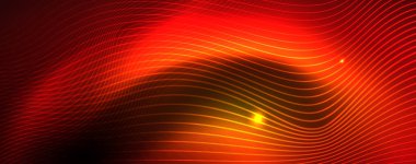 Parlak neon hatları techno Magic futuristik arka plan, sihirli enerji alanı ışık kavramı, soyut arka plan duvar kağıdı tasarım